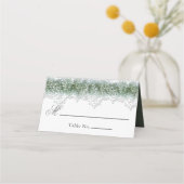 White Lace & Babies Breath Wedding Place Card Plaatskaartje (Voorkant)