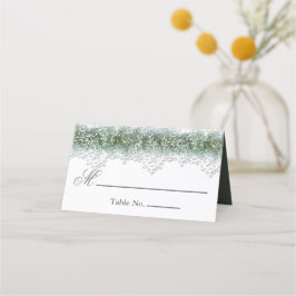 White Lace & Babies Breath Wedding Place Card Plaatskaartje