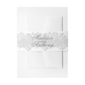 White Lace & Babies Breath Wedding Uitnodigingen Wikkel (Voorkant Voorbeeld)