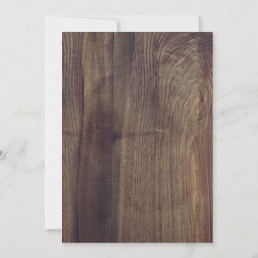 White Lace | Barn Wood Wedding Kaart (Achterkant)