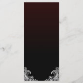 White Lace Black en Burgundy Wedding Menu (Achterkant)
