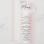 White Lace Bloemen Wedding Menu (Voorkant / Achterkant)