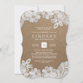 White Lace | Bridal-schoeisel met kraftpapier Kaart (Voorkant)