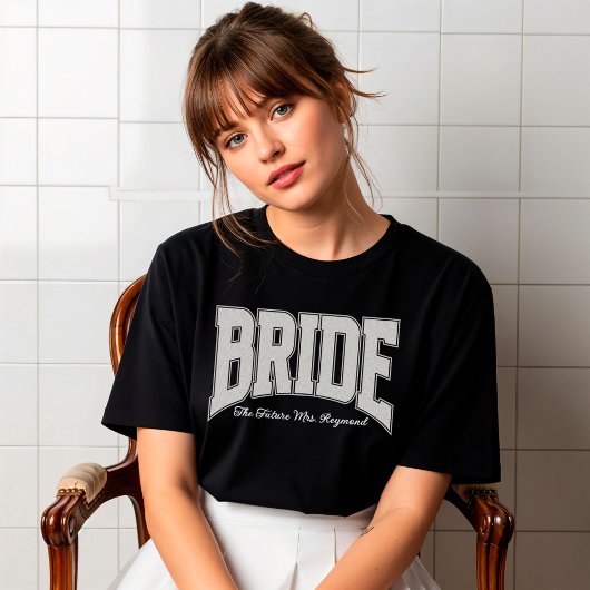 White Lace BRIDE Engagement Shower Bach Party T-shirt