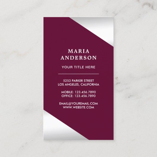 White Lace Bruids Bodysuit Lingerie Boutique Visitekaartje (Achterkant)