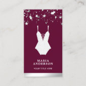 White Lace Bruids Bodysuit Lingerie Boutique Visitekaartje (Voorkant)