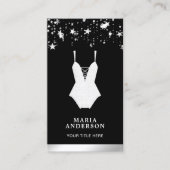 White Lace Bruids Bodysuit Lingerie Boutique Visitekaartje (Voorkant)