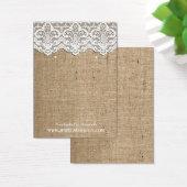 White Lace Burlap Earring Holder Jewelry Display Visitekaartjes (Bureau)
