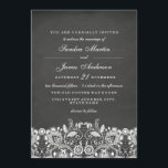 White Lace Chalkboard Huwelijksuitnodiging Kaart<br><div class="desc">trouwuitnodigingen in de Little Bayleigh Store.</div>