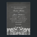 White Lace Chalkboard Huwelijksuitnodiging Kaart<br><div class="desc">trouwuitnodigingen in de Little Bayleigh Store.</div>