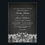White Lace Chalkboard Wedding Invite Kaart<br><div class="desc">trouwuitnodigingen in de Little Bayleigh Store.</div>