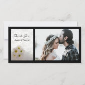 White Lace Daisies Wedding Bedankt voor je fotokaa (Voorkant)