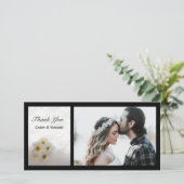 White Lace Daisies Wedding Bedankt voor je fotokaa (Staand voorkant)