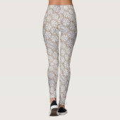 White Lace Daisy Comfortable Sexy Cute Hot Classy Leggings (Achterkant)