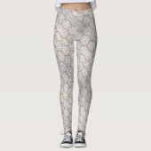 White Lace Daisy Comfortable Sexy Cute Hot Classy Leggings (Voorkant)