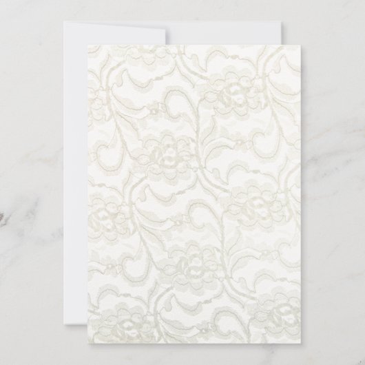 White Lace en Daisies Vrijgezellenfeest Kaart (Achterkant)