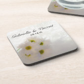 White Lace en Daisies Wedding Onderzetter (Linkerzijde)