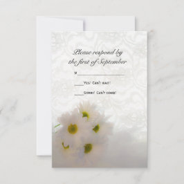 White Lace en Daisies Wedding RSVP