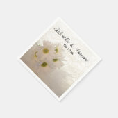 White Lace en Daisies Wedding Servet (Hoek)