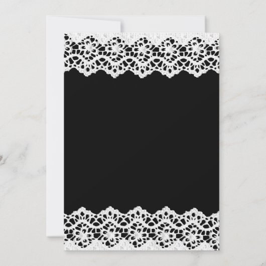 White Lace en Promises Wedding Kaart (Achterkant)