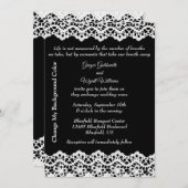 White Lace en Promises Wedding Kaart (Voorkant / Achterkant)