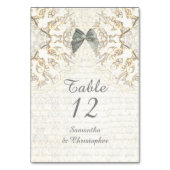 White lace filigree  parchment bruiloft kaart (Achterkant)