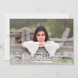White Lace Foto Afstuderen Aankondiging