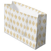 White Lace Gift Bag Large Cadeautasje (Voorkant Gekanteld)