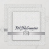 White Lace Girls First Community Invitation Kaart (Voorkant / Achterkant)