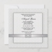 White Lace Girls First Community Invitation Kaart (Achterkant)