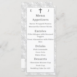 White Lace katholieke monogrammed Menu