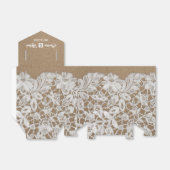 White Lace | Kraft Paper Wedding Favor Boxes Bedankdoosjes (Uitgevouwen)