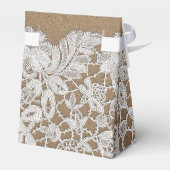 White Lace | Kraft Paper Wedding Favor Boxes Bedankdoosjes (Achterkant)