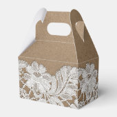 White Lace | Kraft Paper Wedding Favor Boxes Bedankdoosjes (Achterkant)