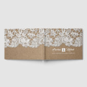 White Lace | Kraft Paper Wedding Guest Books Gastenboek (Volledig)