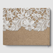 White Lace | Kraft Paper Wedding Guest Books Gastenboek (Achterkant)