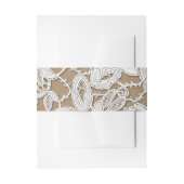 White Lace | Kraft Paper Wedding Uitnodigingen Wikkel (Voorkant Voorbeeld)