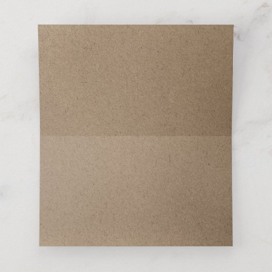 White Lace | Kraft Paper Wedtable Place Cards Plaatskaartje (Binnenkant ongevouwen)