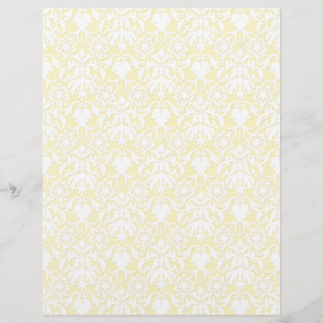 White Lace & Linen Wedding Scrapbook Paper (Voorkant)