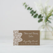 White Lace Loyalty Card-haar en schoonheidssalon (Staand voorkant)