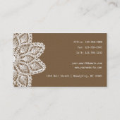 White Lace Loyalty Card-haar en schoonheidssalon (Achterkant)