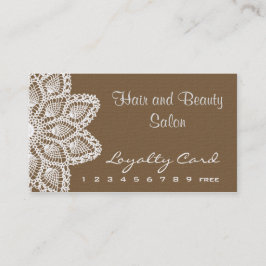 White Lace Loyalty Card-haar en schoonheidssalon
