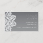White Lace Loyalty Card — haar en schoonheidssalon (Achterkant)