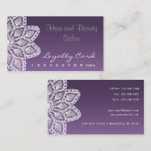 White Lace Loyalty Card - kapsalon en schoonheidss (Voorkant / Achterkant)