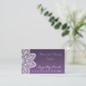 White Lace Loyalty Card - kapsalon en schoonheidss (Staand voorkant)