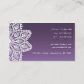 White Lace Loyalty Card - kapsalon en schoonheidss (Achterkant)