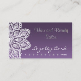 White Lace Loyalty Card - kapsalon en schoonheidss