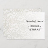 White Lace Marriage/Elopement Announement Aankondiging (Voorkant / Achterkant)