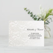 White Lace Marriage/Elopement Announement Aankondiging (Staand voorkant)