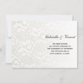 White Lace Marriage/Elopement Announement Aankondiging (Voorkant)